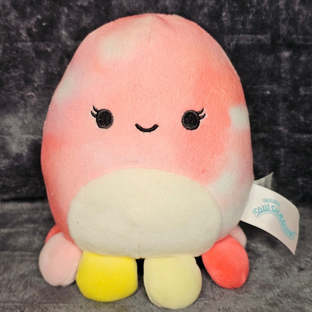 Squishmallows Orzella the Octopus 5" Pink Tie Dye Sea Life Squad Plush